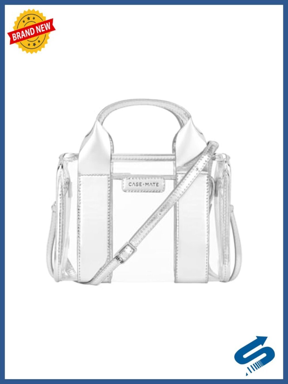 Jelly Stadium Bag - Clear Tote with Crossbody Strap - Water-Resistant Handbag
